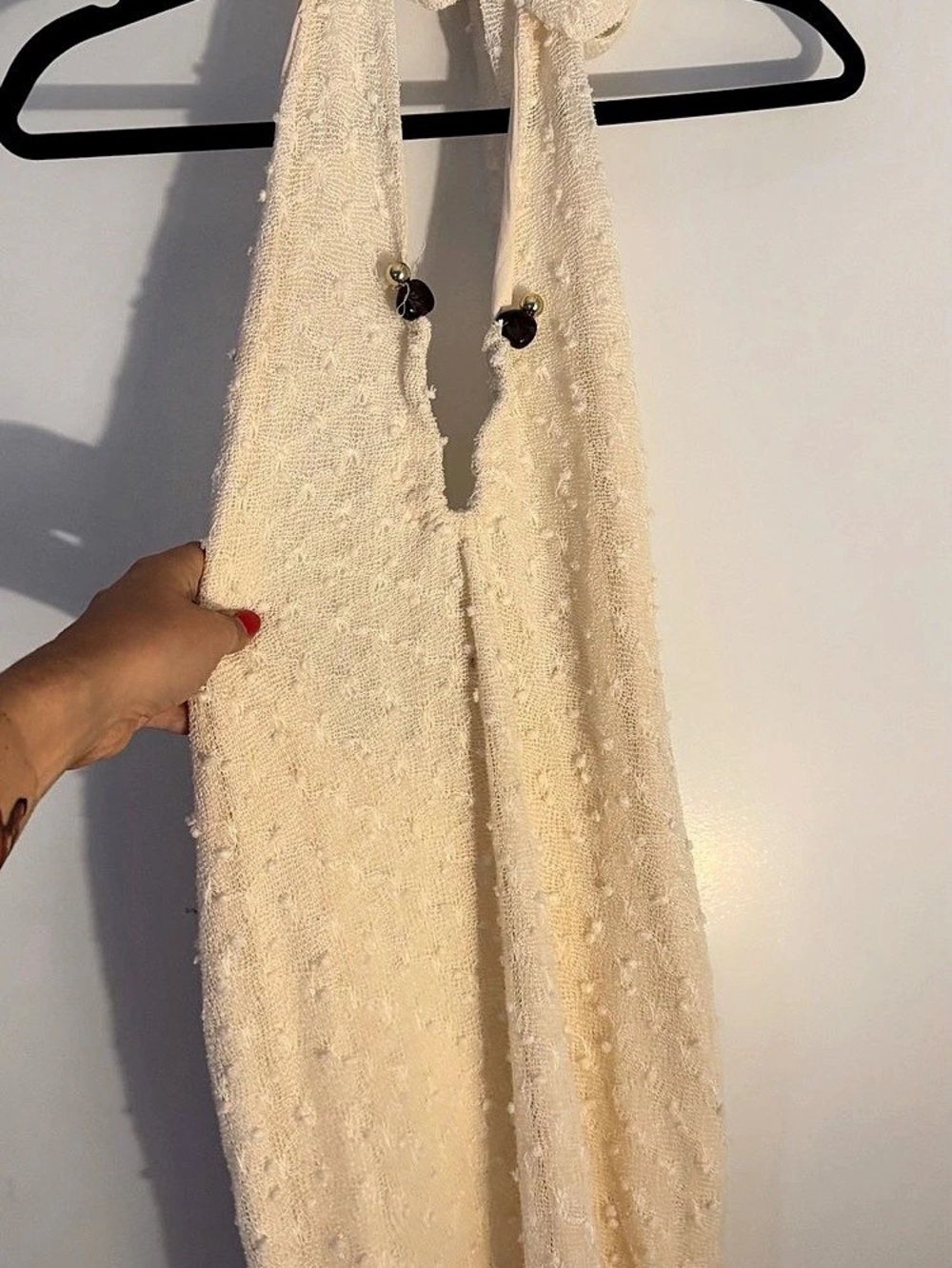 Cream Lace Maxi Dress - Picture 3 of 5